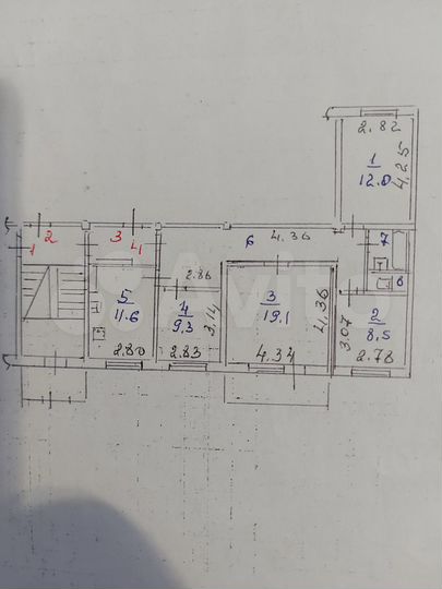 4-к. квартира, 80,3 м², 1/5 эт.