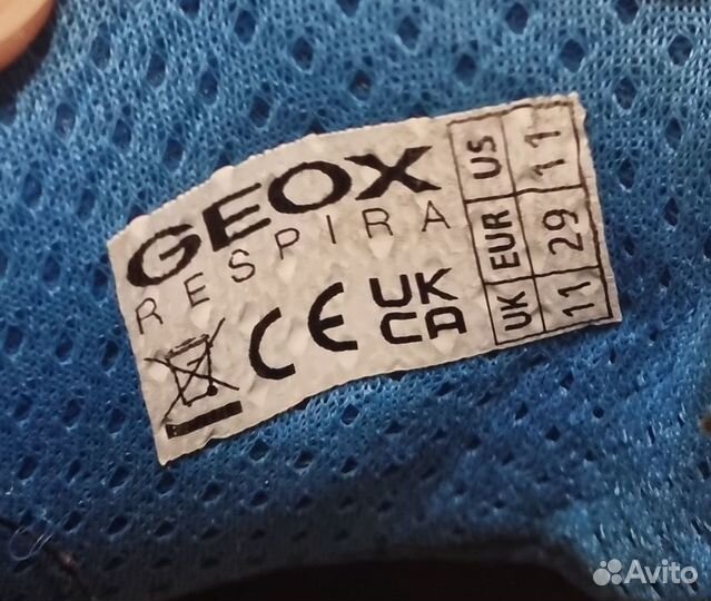 Кроссовки geox 29 размер