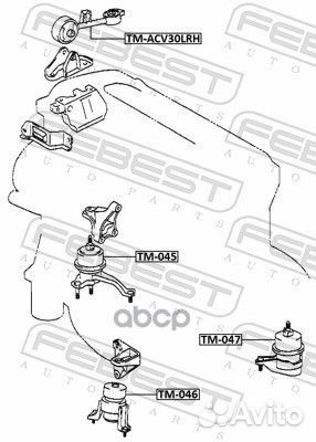 Опора двигателя Toyota Camry 01-06 TM047 Febest