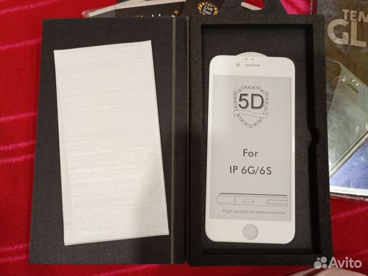 Стекло iPhone 6 / iPhone 6s защитное белое 5d