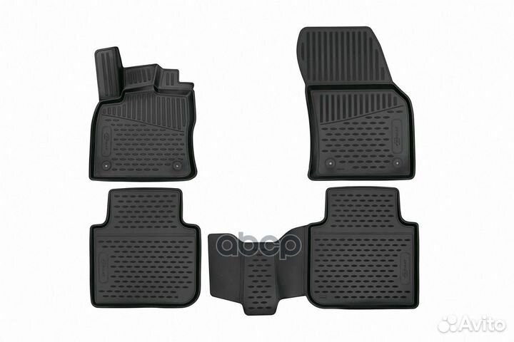 Коврики 3D в салон полиуретан 4 шт. (увеличенная