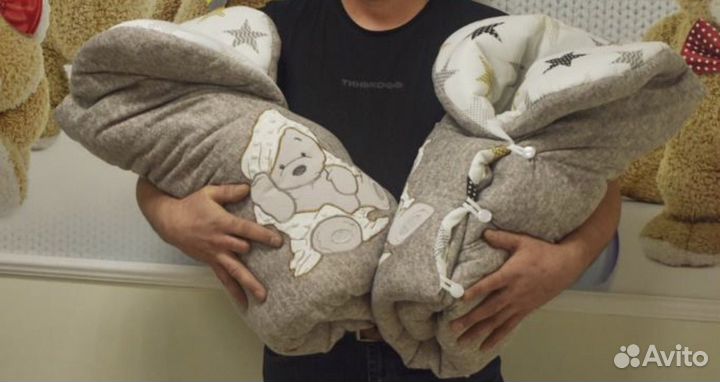 Конверт одеяло на выписку зимнее