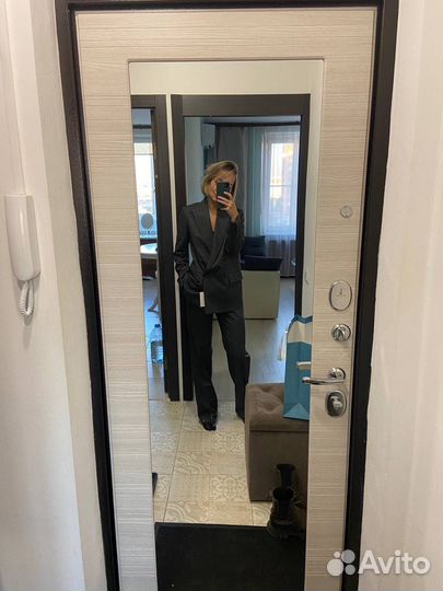 Костюм adli графитового цвета в елочку