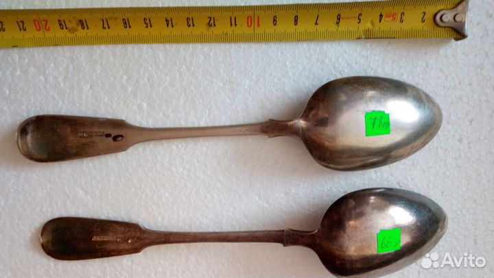Две столовых ложки Курлюков 84 пробы