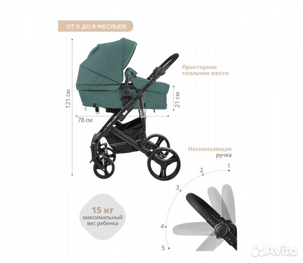 Детская Коляска трансформер Pulsar Новая