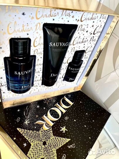 Christian Dior sauvage набор 3 в 1