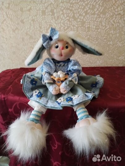 Интерьерная кукла, кролик, ручной работы