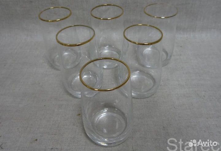 Рюмки Стопки Стекло с позолотой Объем 50,100 мл