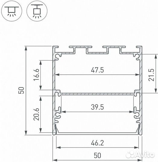 Профиль накладной Arlight SL-line 041844