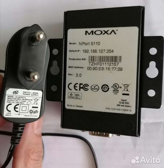 1-портовый преобразователь moxa NPort