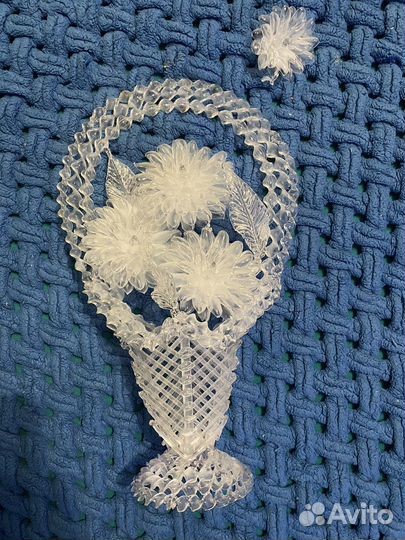 Хрустальная ваза (корзинка)