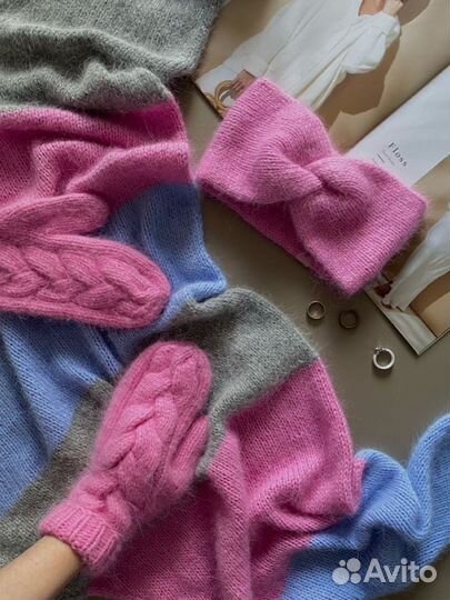 Комплект шапка, шарф