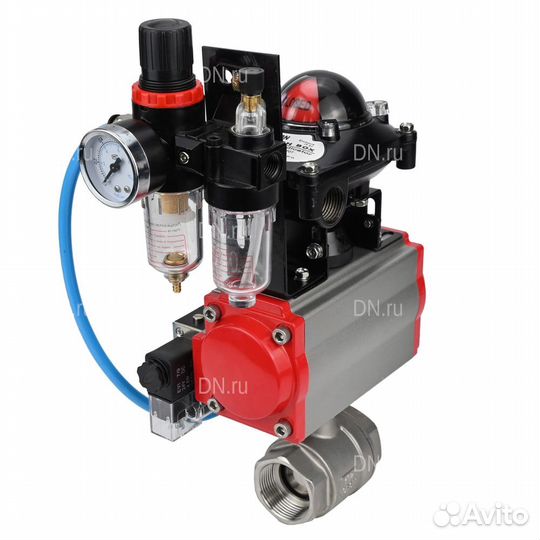 Кран шаровой DN.ru BV3232P(2pc) -FP-T-ISO-H Ду65 Ру63 полнопроходной двухходовой, нержавеющая сталь