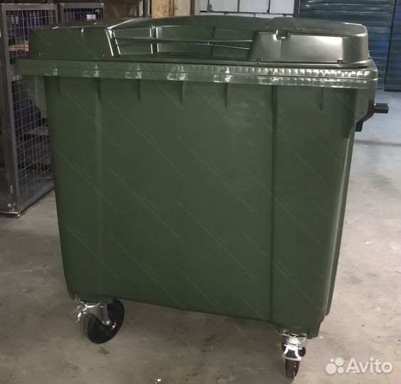 Мусорный евроконтейнер пластиковый 1100л П-2243