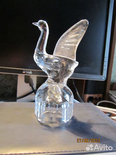 Фужеры.Статуэтка Гусь из хрусталя