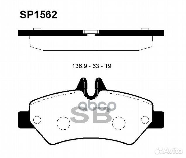 SP1562 колодки дисковые зад. MB Sprinter 209CD