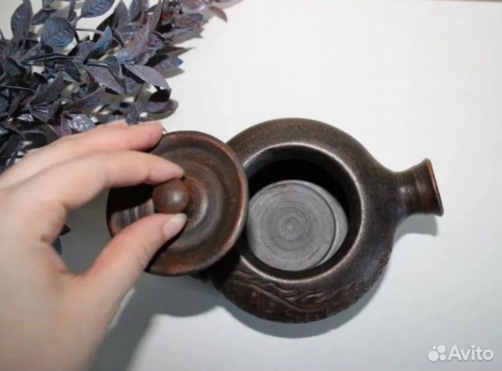 Чайник заварочный глиняный новый