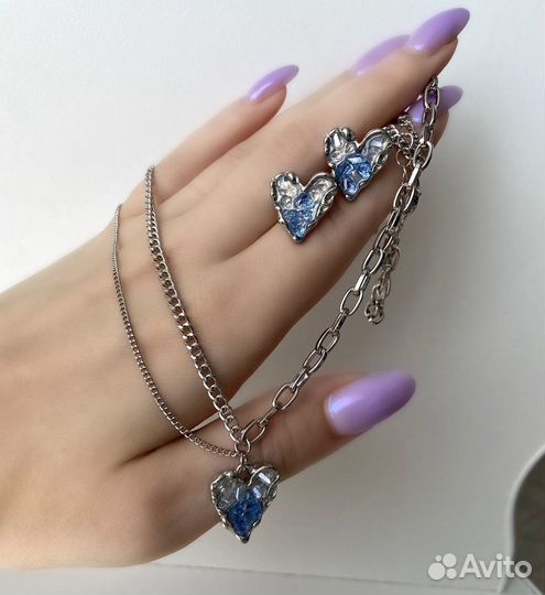 Комплект колье и серьги