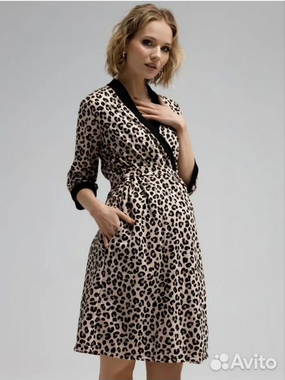 Комплект в роддом халат и сорочка