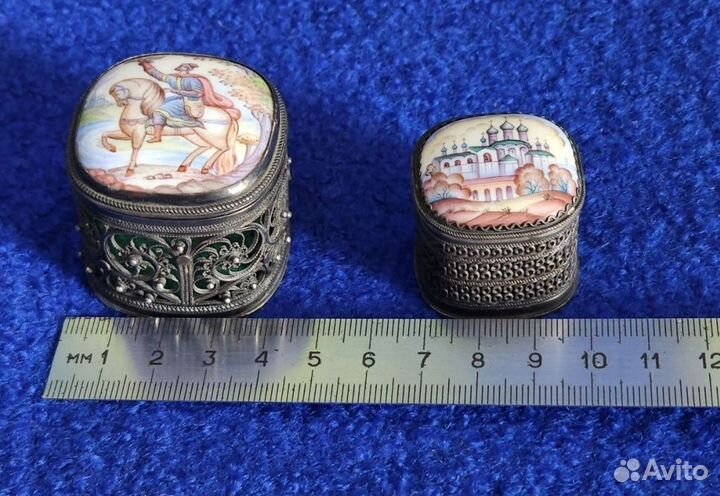 Шкатулка, ларец ажурная ростовская финифть СССР