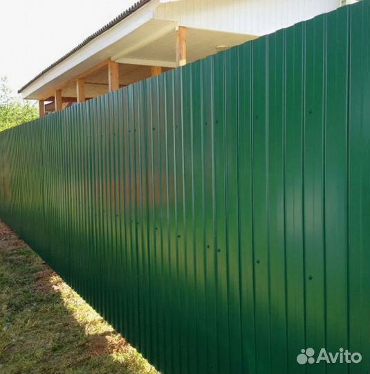 Монтаж забора из профлиста под ключ