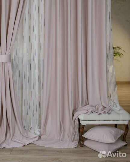 Шторы бархат Беллиссимо лотос