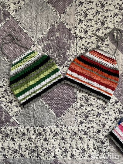 Вязаный крючком топик Y2k Pinterest