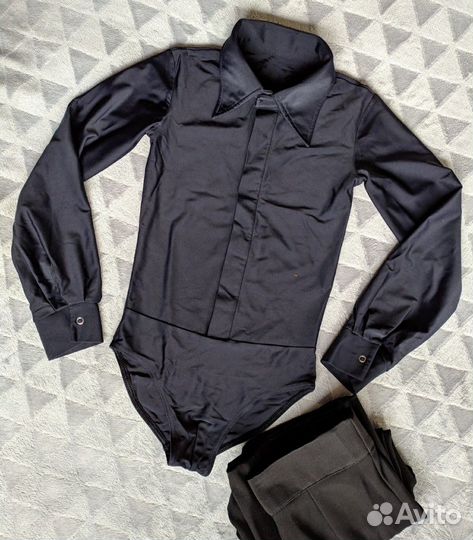 Рубашка боди и брюки для бальных танцев на 7-8 лет