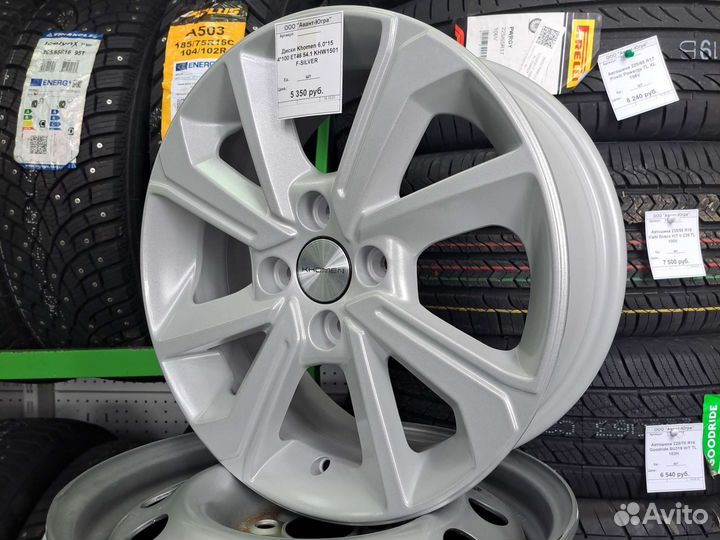 Диски R15 4x100 Khomen KHW1501 F-Silver