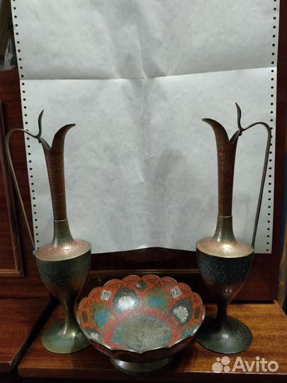 Чеканка Индия кувшин и ваза