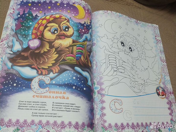 Раскраска Зимняя большая а3