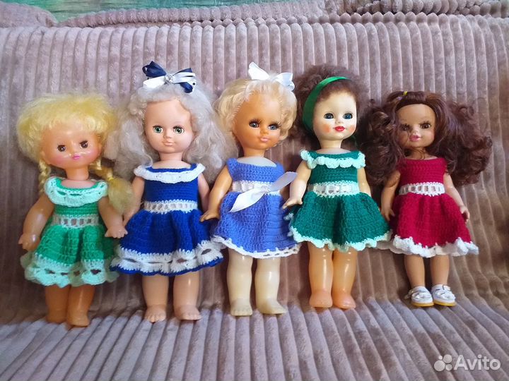 Кукла СССР вязанные платья для кукол