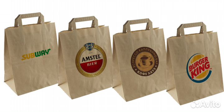 Бумажные пакеты с ручками с логотипом