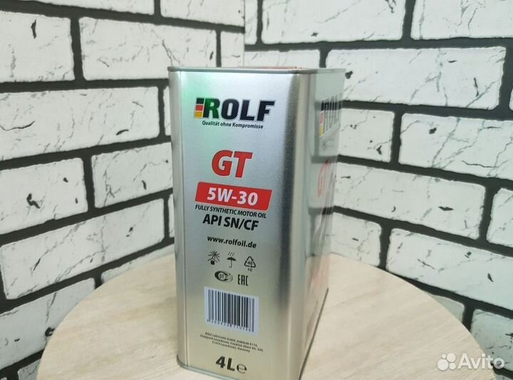 Моторное масло синтетика rolf GT SAE 5W30 4L