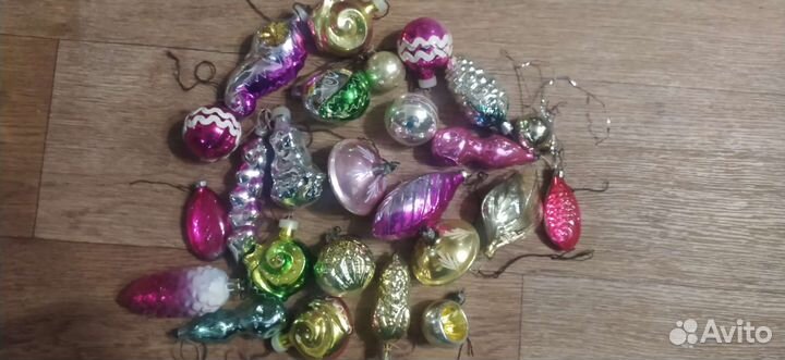 Елочные игрушки СССР, гирлянды, лампы