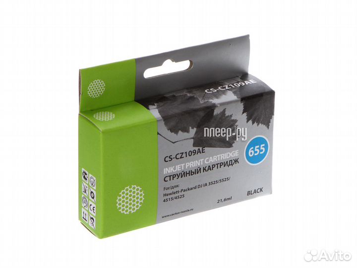 Cactus CS-CZ109AE 655 для HP DJ IA 3525/5525/4