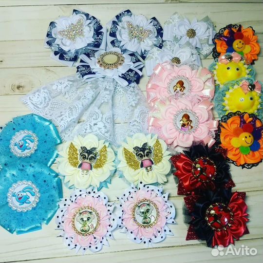 Бантики заколки ручной работы в наличии и на заказ