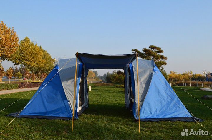 Двухкомнатная палатка с навесом 4-местная