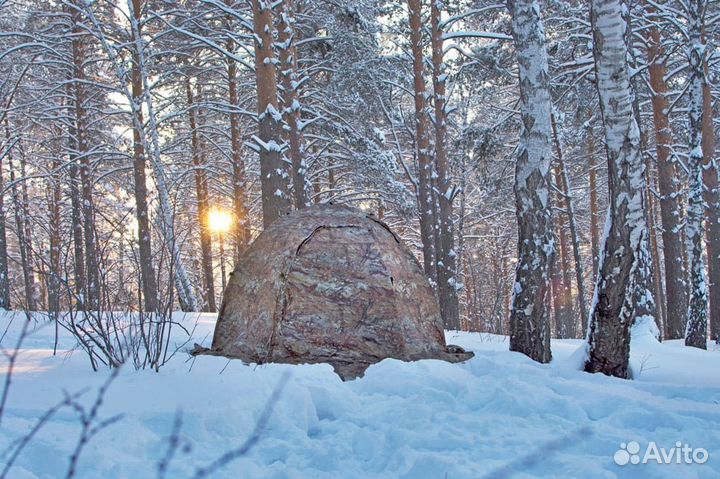 Палатка зимняя двухслойная Берег Зима Лето