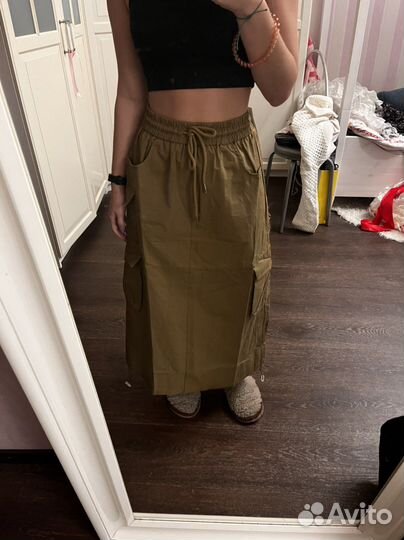 Юбка карго миди новая