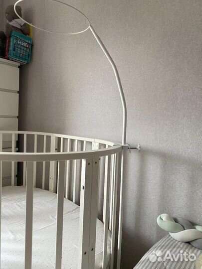 Детская кроватка трансформер круглая