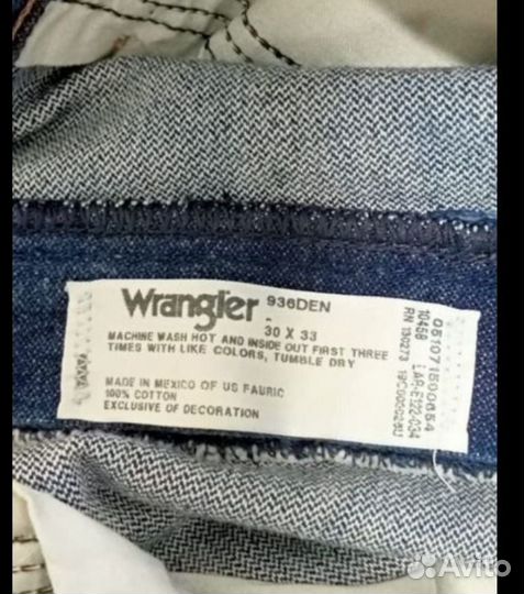 Джинсы wrangler 936 DEN(w30l33)