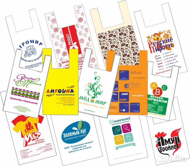 Производство пакетов майка с вашим логотипом