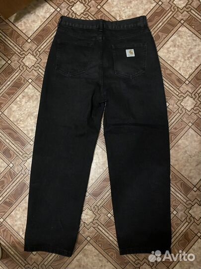 Джинсы carhartt широкие черные