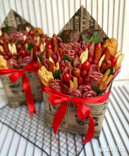 Мясной букет на 23 февраля / съедобный букет