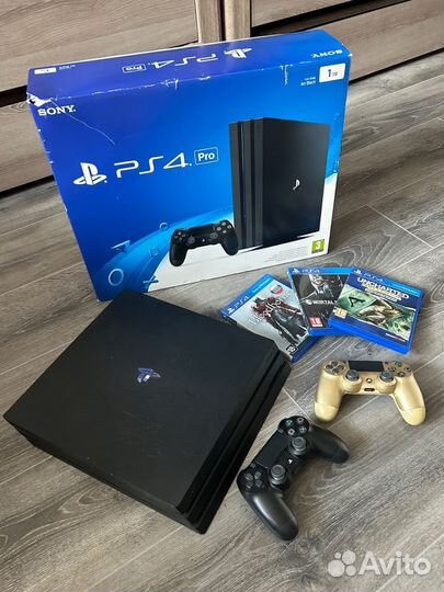 Sony Playstation 4 pro ps4 1Tb + 3игры+геймпад