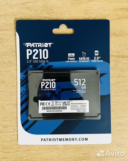 SSD Patriot Memory P210 512GB
