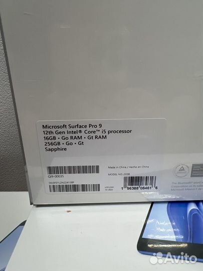 Планшет microsoft surface pro 9 16/256gb sapphire