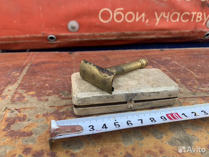 Станок бритвенный бронзовый винтаж