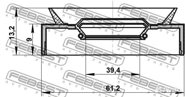 Сальник привода mitsubishi (41X61X9X13)